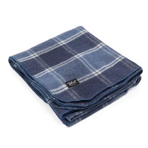 Manta de lã em tartan oceano (2 tamanhos)