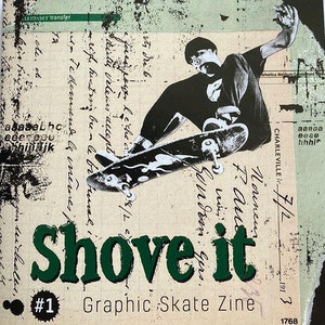 Skateboard-Fanzine, Grafikdesign, Collage-Kunst, Skate-Art, Shove it Graphic Skate Zine