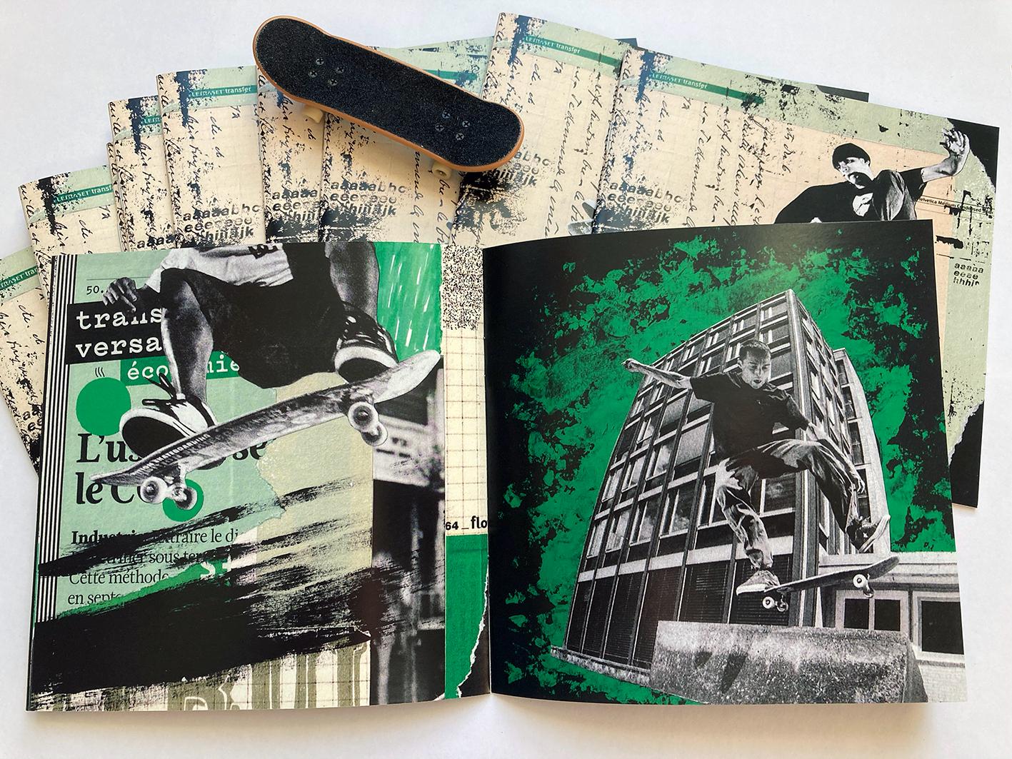 Skateboard Fanzine, Graphic Design, Collage Artwork, Skate Art