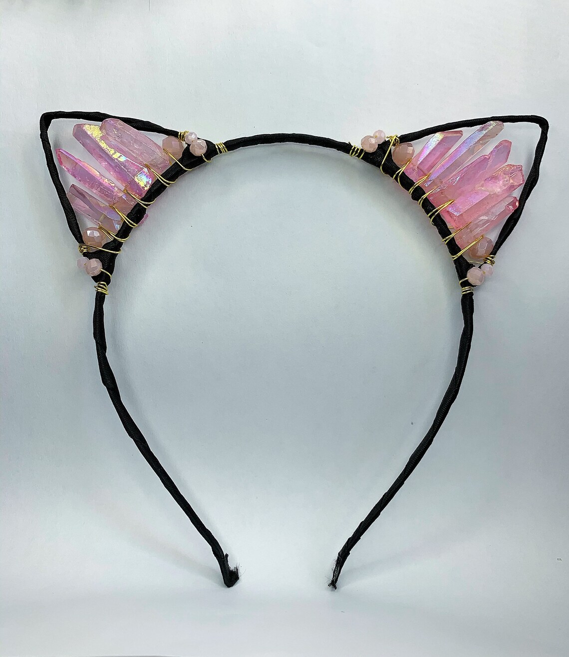 Cat Ears Headband Rave Ears Crystal Cat Ears Kitty Etsy