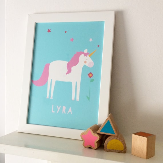 PERSONALISED Reasons to be a Unicorn Wall Art Print Gifts for Girls Her Friend