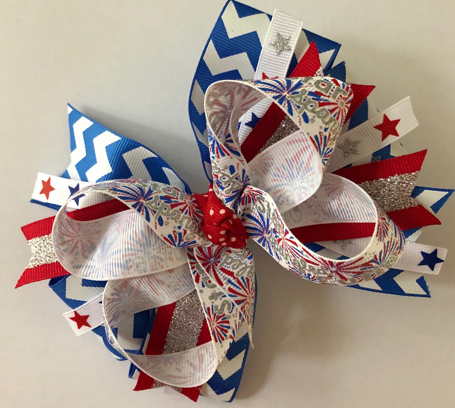 Fourth of July Hair Bow July 4th Bow Star Spangled Cutie Bow Etsy