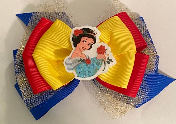 Snow White Hair Bow Disney Princess Bow Snow White Bow Royal  display picture 1