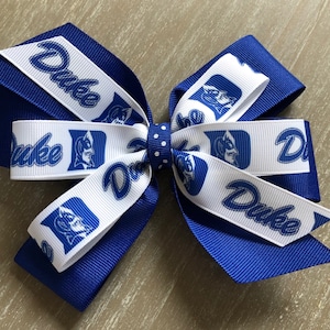 Kokarda do włosów DUKE, kokarda Blue Devils, kokarda do włosów Duke University, kokarda Duke z logo Duke