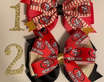 San Fransisco 49ers Hair Bow Super Bowl Bow
