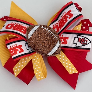 Super Bowl Hair Bow Kansas City Chiefs Hair Bow