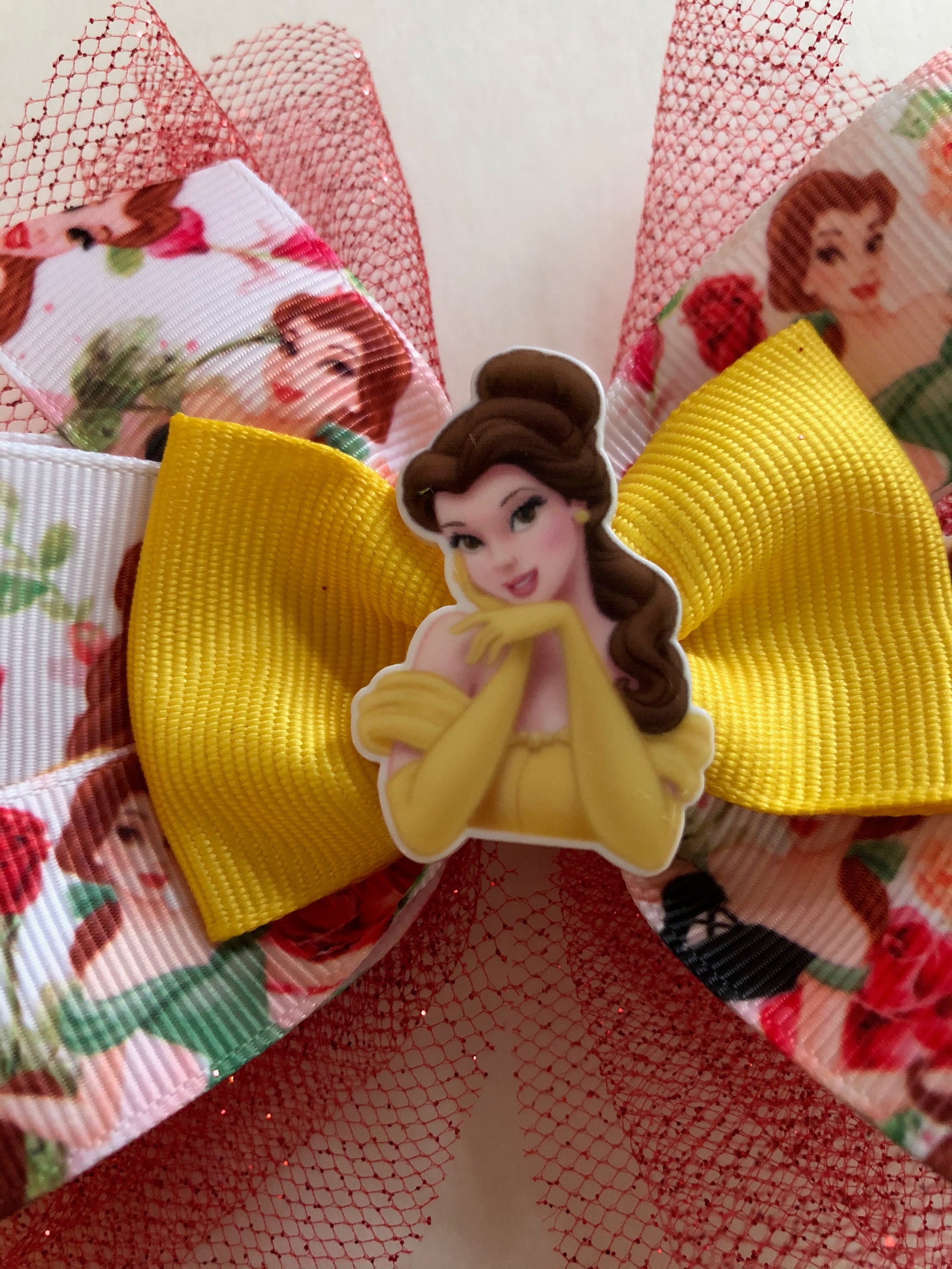 Belle Princess Hairbrush for you - I Decorative Bow & Red Accent Disney brushes! ?? ugh, LOVE!!! ? #fhiheat  main image 3