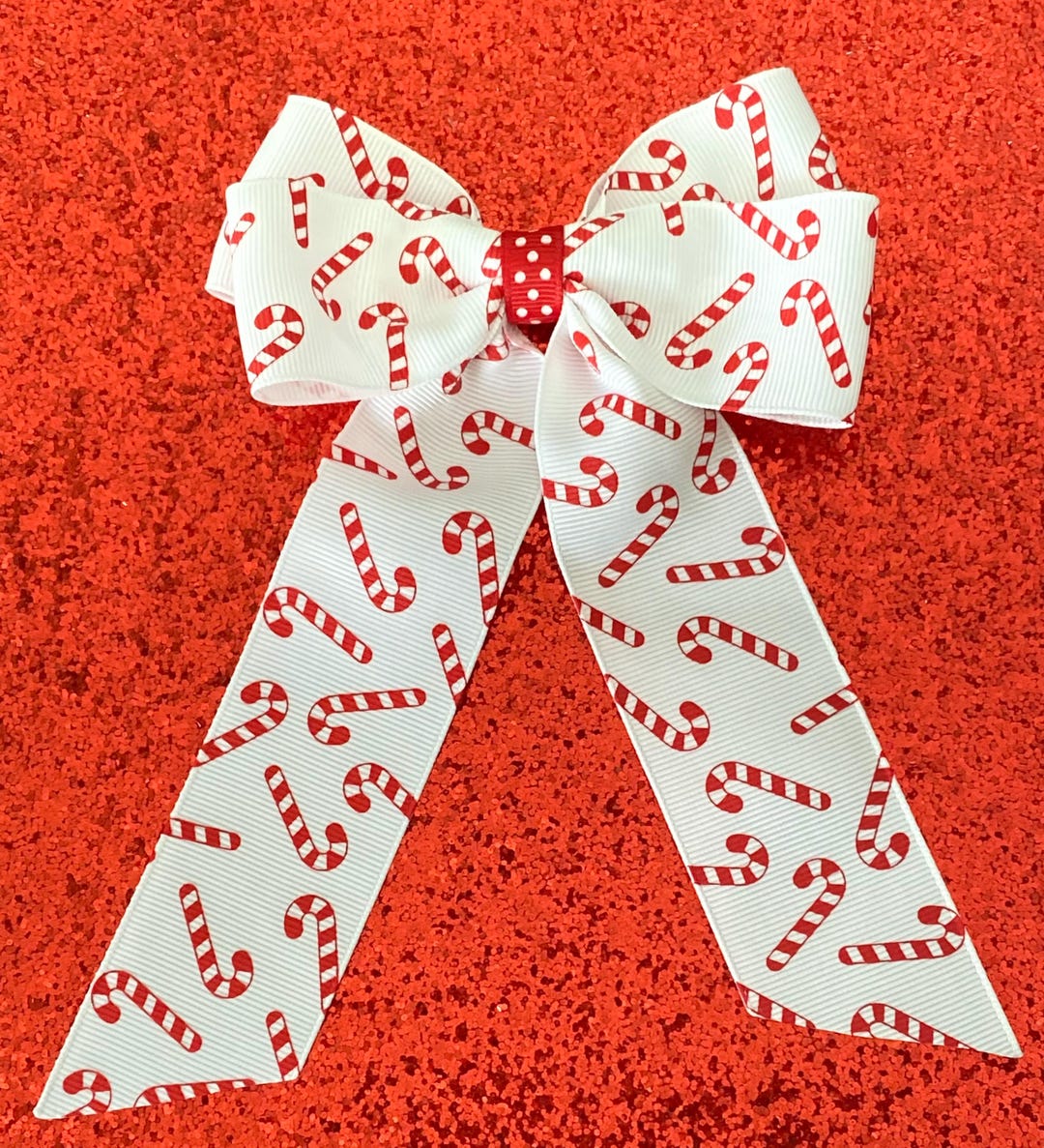 Adorable Candy Cane Hair Ribbon Christmas Bow - Etsy