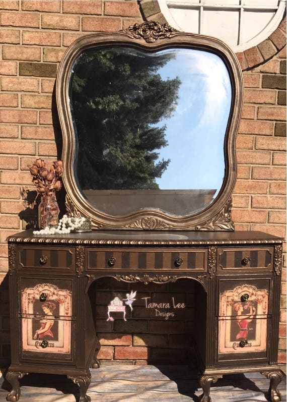 Vintage makeup vanity Etsy