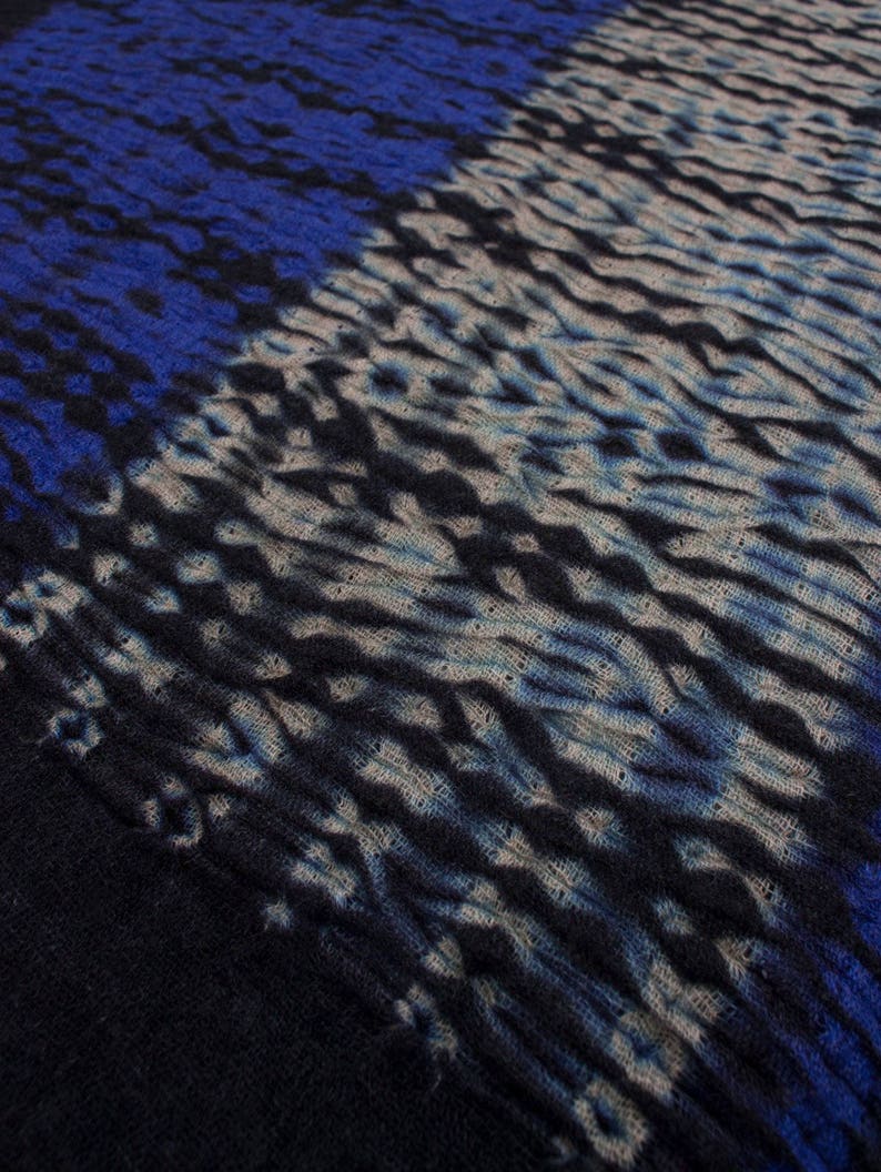 SALE Super Soft Merino Wool Scarf // Shibori Tie-Dye // | Etsy