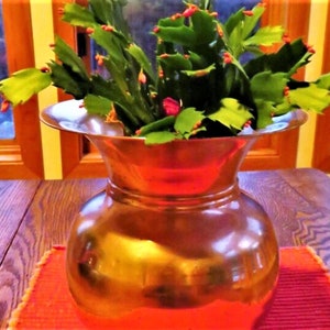 Vintage Brass Spittoon Use as Planter or Pencil Holder Office Decor Rustic Decor Vintage Brass Cuspidor 6 1/4&quot; Tall x 8&quot; Diameter