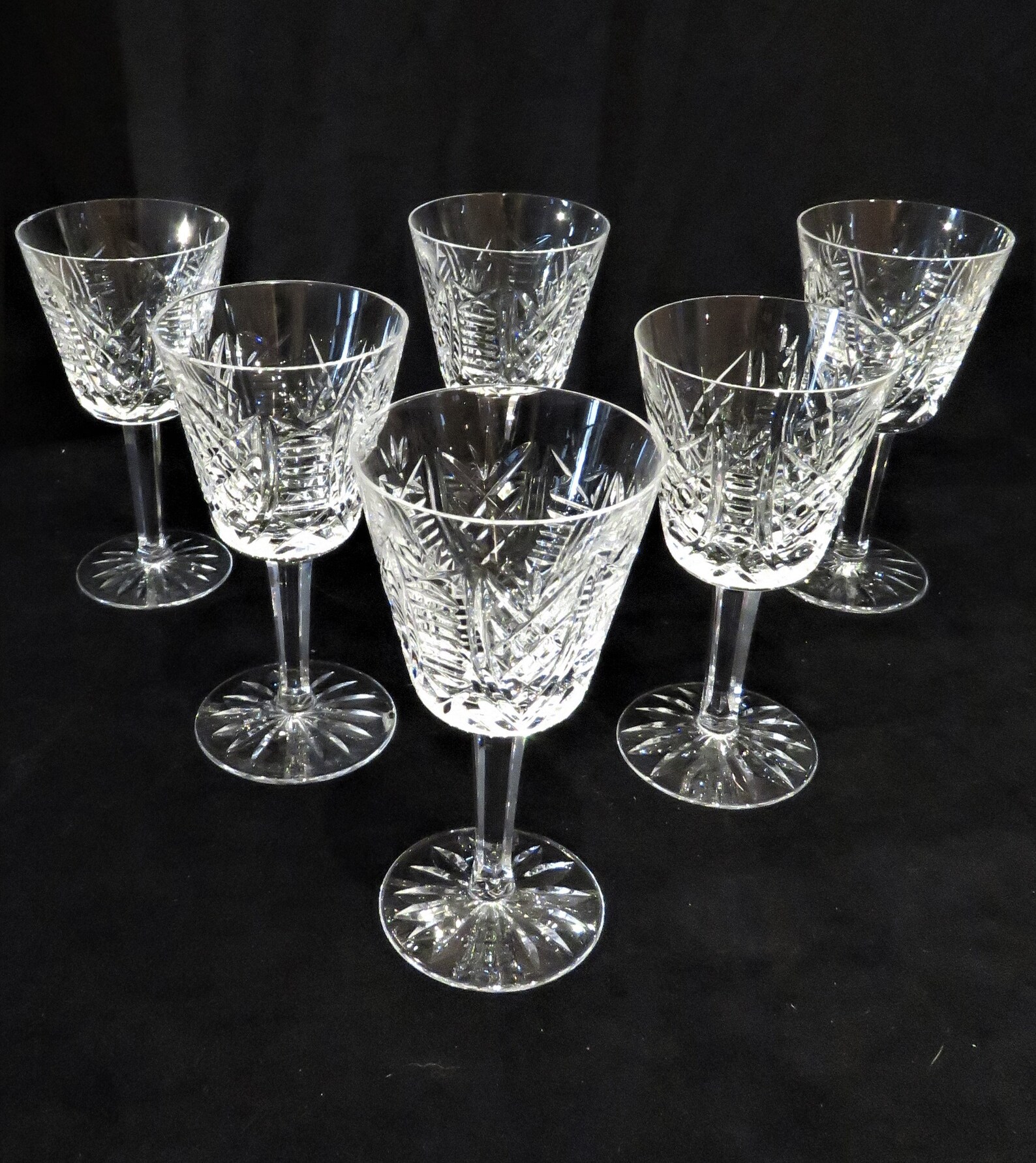 Waterford 5 1/8 SHERRY GLASSES Clare Pattern Cut Glass Etsy