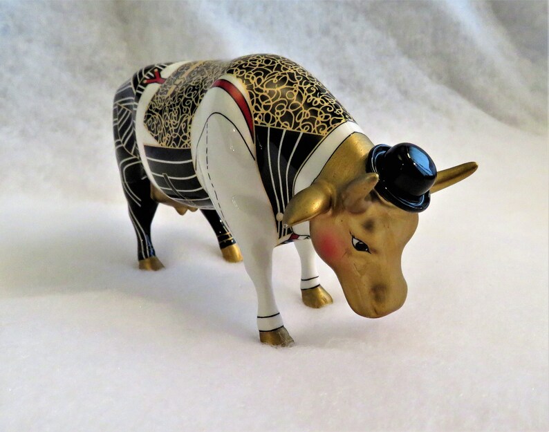 RARE Cow Parade Figurine The City Cow 6015 Etsy