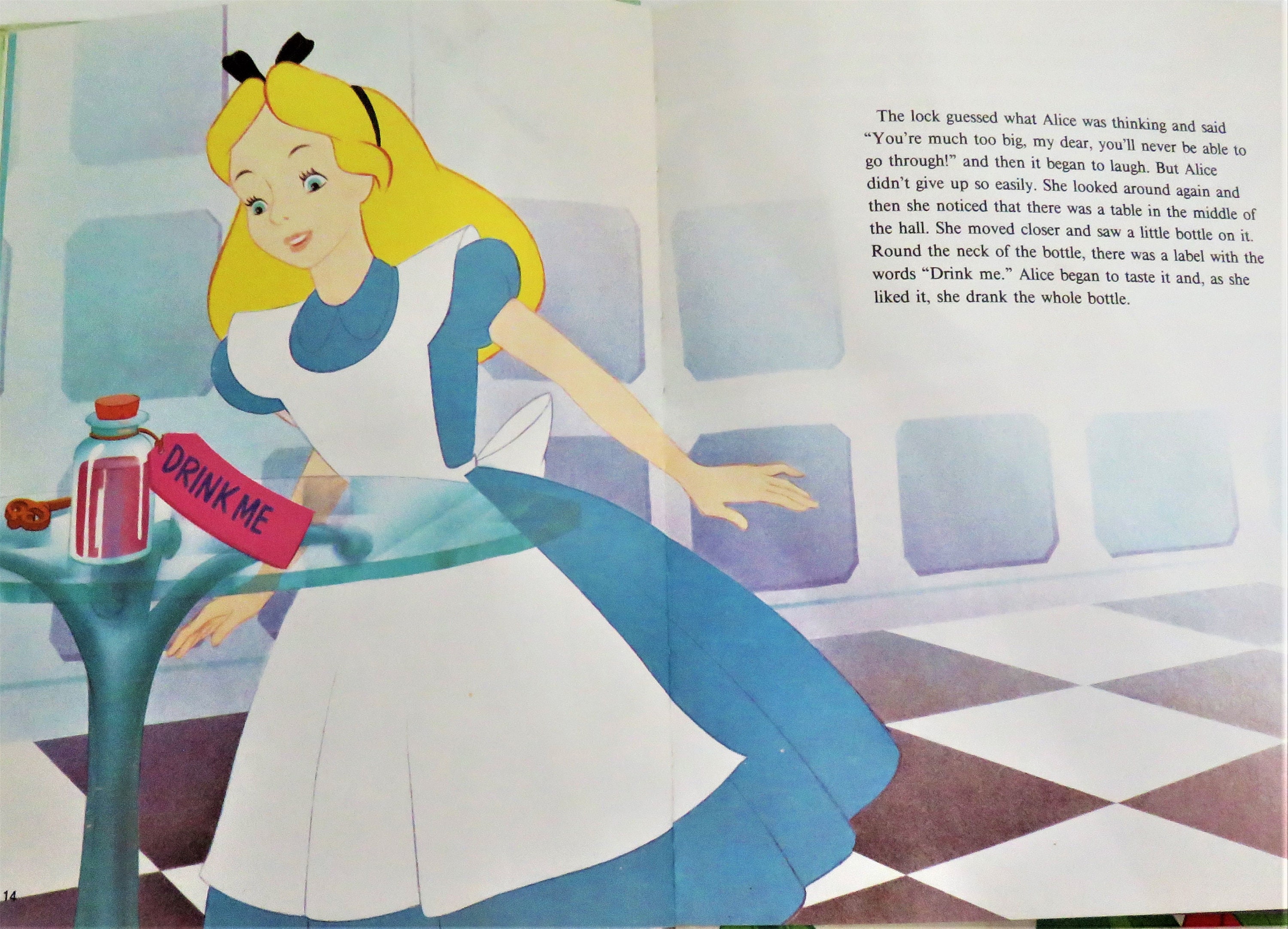 Alice in Wonderland Hard Cover Book with Disney Illustrations | Etsy