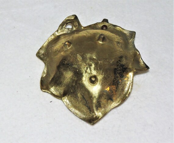 Vintage Solid Brass Trinket Dish, Leaf and Butter… - image 7