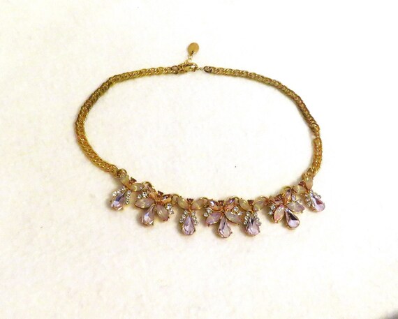 Stella & Ruby Statement Crystal Necklace 16"-19" … - image 8