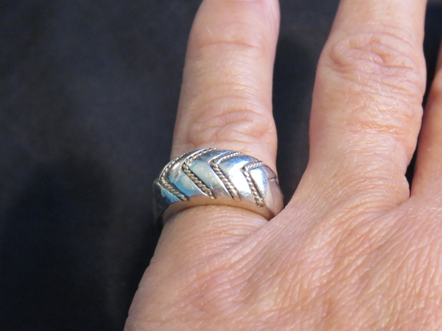 Silver and Gold Ring Marked 