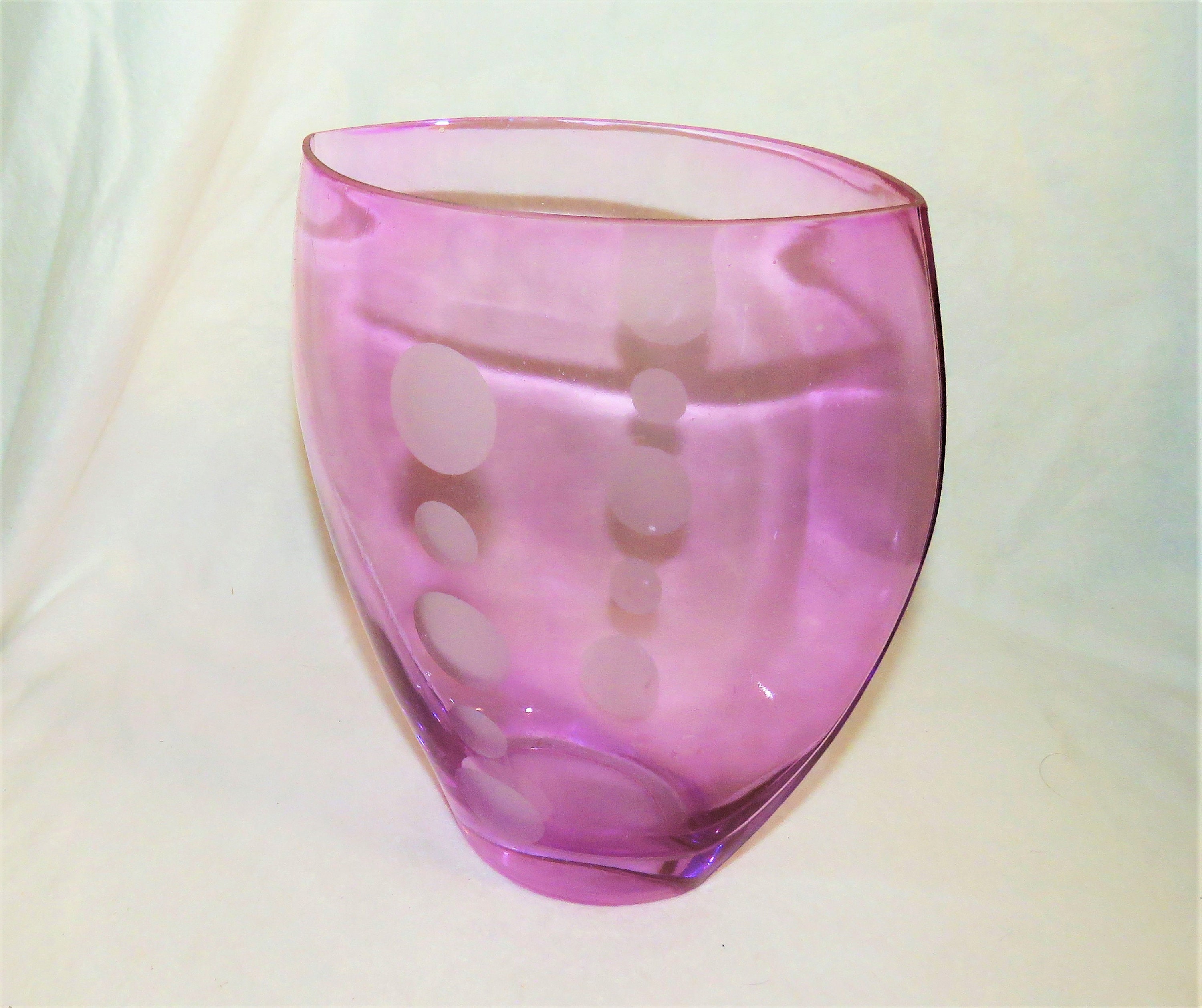 Purple Art Glass Vase 10 Tall X 8 Wide X 5 Etsy