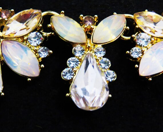 Stella & Ruby Statement Crystal Necklace 16"-19" … - image 3