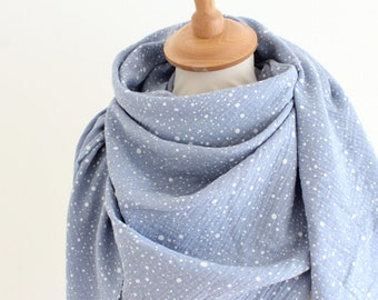 Muslin cloth ladies dots blue