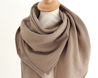 Musselintuch Damen sandbeige