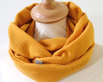 Muslin Loop Ladies - Loop Scarf Yellow