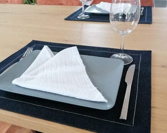 Tischset aus Denim - Jeans Platzdeckchen 35x45 cm