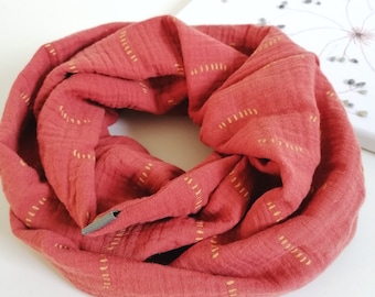 Muslin Loop Children - Loop Scarf Brick Red