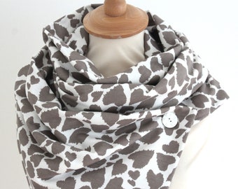 Changing scarf with button ladies sweat