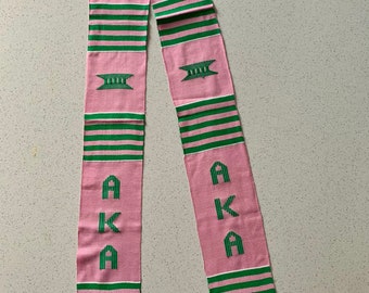 Alpha Kappa Alpha Sorority Graduation Stole