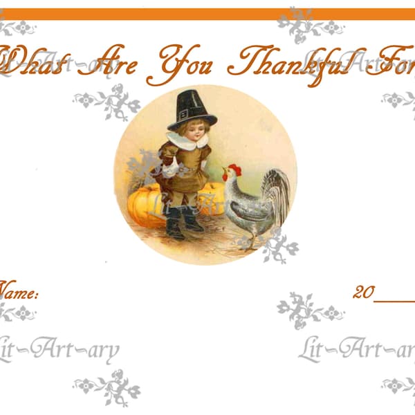 Thanksgiving Printable What Are You Thankful For List; Thankful List; Gratitude List;