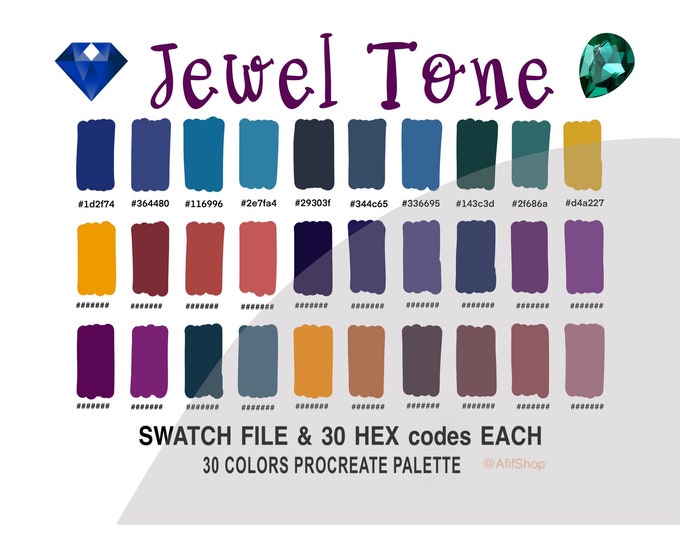 Jewel Tone Color, Color Palette, Jewel Color, Ipad, Procreate App ...