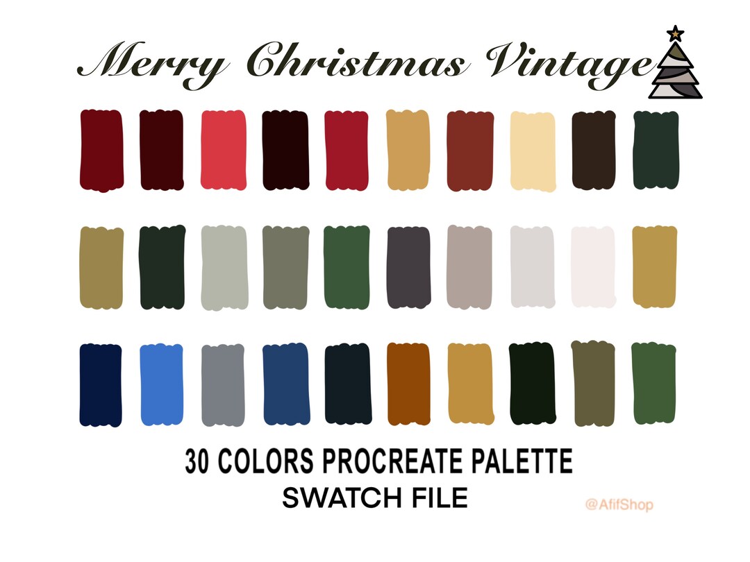Christmas Vintage Color Palette Christmas Day Ipad - Etsy