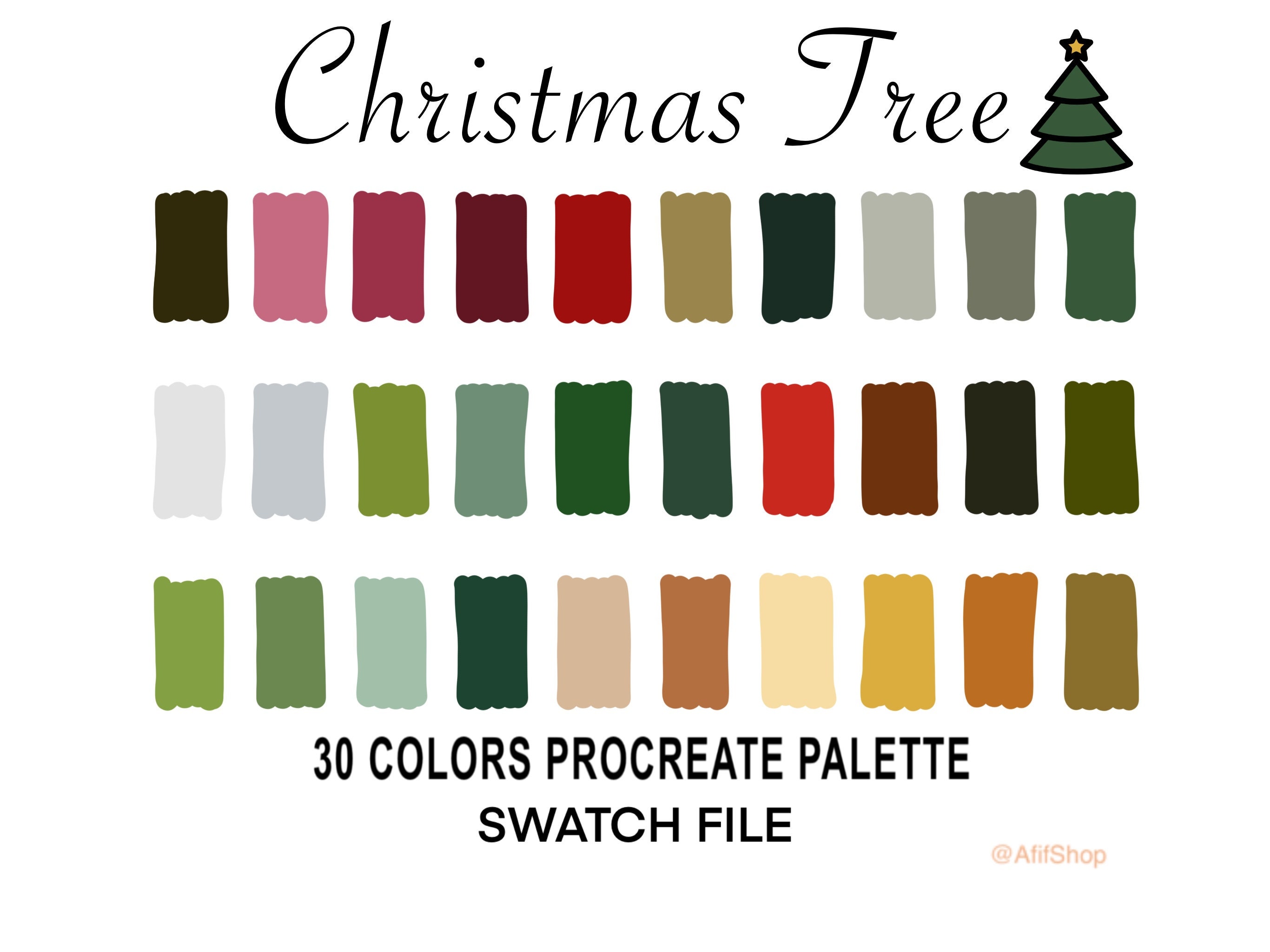 procreate christmas palette free