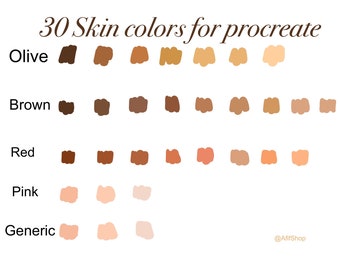 Skin Tones Color Palette, Color Palette, iPad , Procreate App, Color Swatches, Procreate Tools, Instant Download, Digital Download
