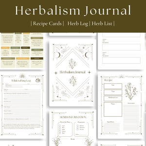 Herbalism Journal – A Complete Journal for Foraging, Plant Identification, and Herbal Preparations - Mystical Herbs Theme