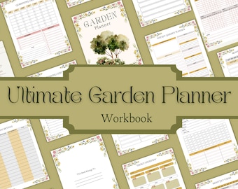 Planificador de jardinería imprimible / Diario y organizador de jardinería de 55 páginas / Planificador de jardinería estacional