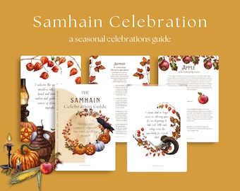 Samhain Celebration Guide: Seasonal Guide, Recipes, Rituals, and Digital Planner and Journal Pages for Witchcraft and Pagan Celebrations