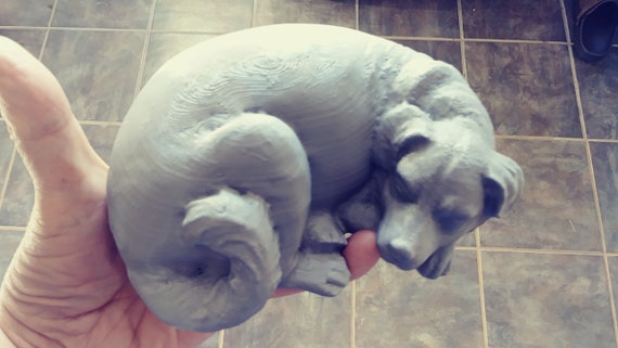 Sleeping Dog Desk Shelf Ornament Etsy