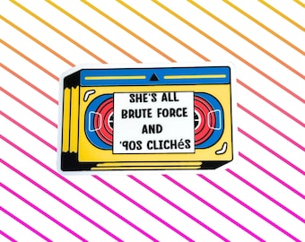 She's All 90s Cliches Bookish Sticker - 90s VHS Tape & CD Sticker, Rainbow Rowell Simon Snow, Perfect for Journals and Bookish Gifts