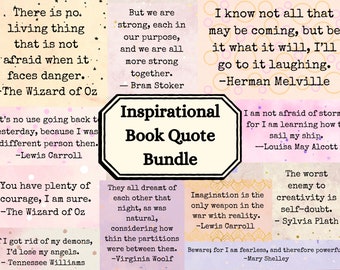 Ephemera Quotes Instant Download - Vintage-Inspired Journal Stickers, Printable Inspirational Planner Accessories, Crafters Gift