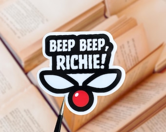 Beep Beep Richie Stephen King It Horror Sticker, Unique Pennywise Horror Movie Quote Decal, Perfect Gift for Horror Movie Fans & Collectors