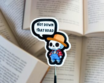 Pet Sematary Sticker: Jud Crandall Skeleton, Stephen King Horror