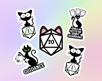 Dungeons and Dragons Stickers | DND RPG Tabletop Gifts | D20 DiceVinyl Stickers