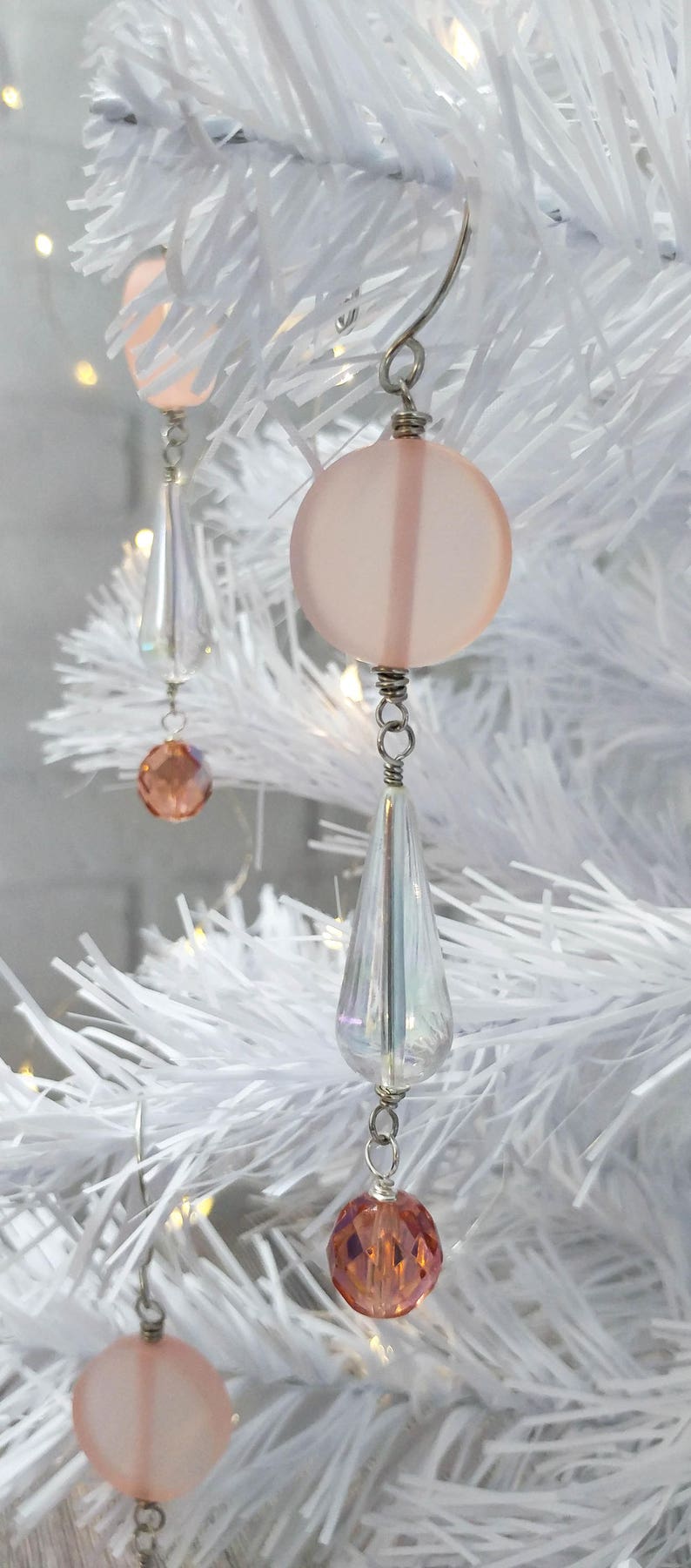 Pastel Pink Christmas Ornaments 