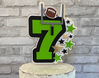 Football Cake Topper|Personalized Football Cake Topper|Football Birthday Cake Topper|Football Player Cake Topper|Football Party