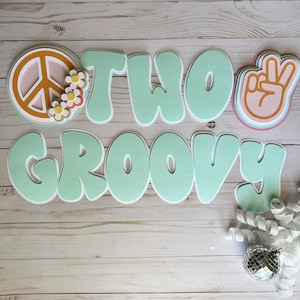 Two Groovy Birthday Banner|Two Groovy Party|Groovy Two Birthday Banner|70&#39;s Banner|Personalized Banner|Groovy Birthday Decorations