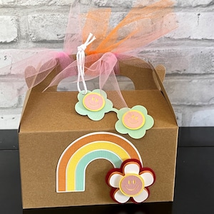 Groovy Party Favor Boxes, Hippie Party Favor Boxes, 70&#39;s Party Favor Boxes, Kid&#39;s Birthday Party, Groovy Birthday Decor
