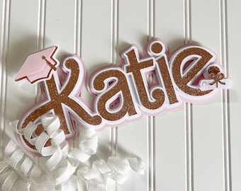 Graduation Name Banner in Pink|Custom Graduation Banner 2026|Graduation 2026 Banner|Graduation Banner|Graduation 2026 Decor|Class of 2026