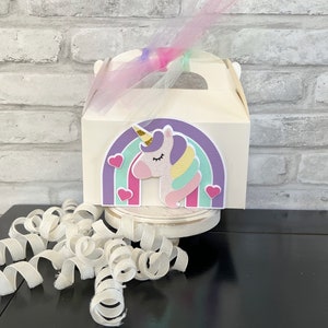 Unicorn Rainbow Favor Boxes, Unicorn Favor Boxes, Unicorn Party Favor Boxes, Kid's Birthday Party, Unicorn Rainbow Birthday Decor